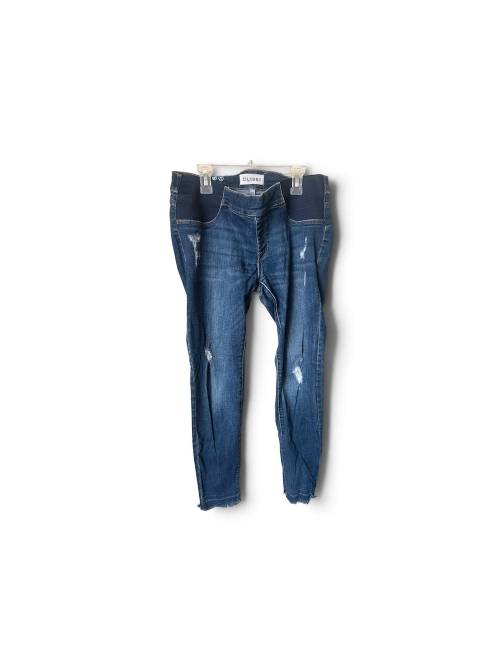 DL1961 Jess Navy Blue Distressed Maternity skinny Sz 29